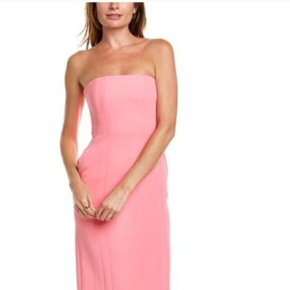 A.L.C. Elizabeth Strapless Sheath Midi Dress Grapefruit Pink NWT $550 - Picture 2 of 4